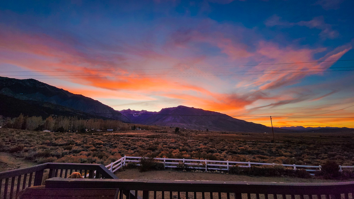 An eastern sierra sunset in November.