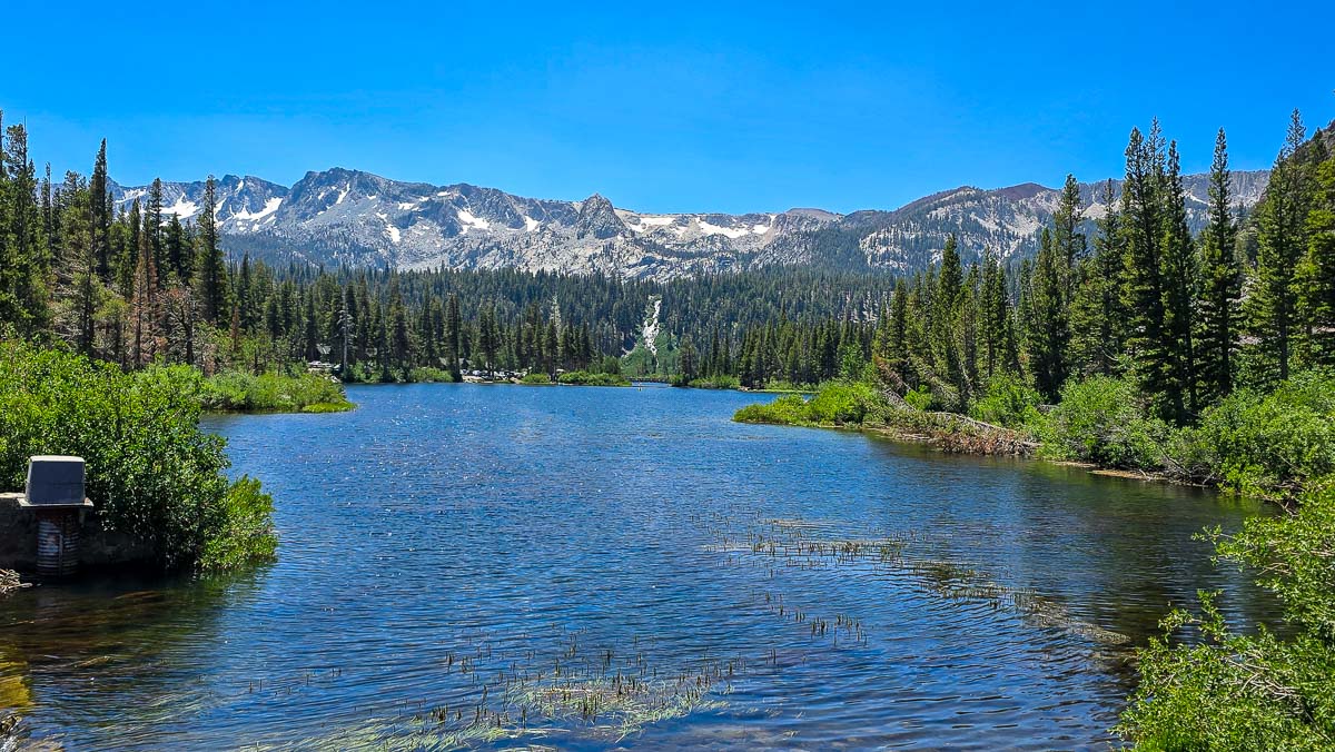 An alpine lake in the Mammoth Lakes area of the Eastern Sierra.