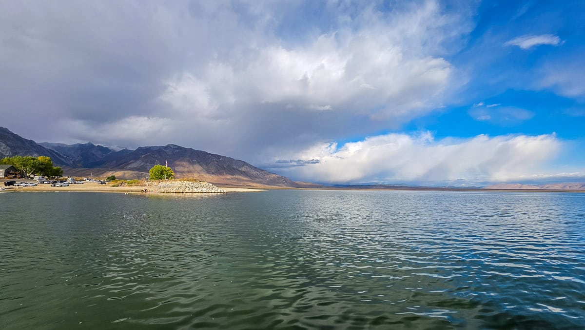 Crowley Lake near Mammoth Lakes, CA in late September.